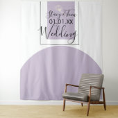 植物コットン ラベンダー ウェディング フォト タペストリー (インサイチュ)