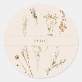 植物コレクション ハーブと植物 ラウンドシール