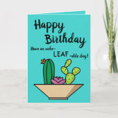 植物サキュレントガーデン誕生日 カード (正面)
