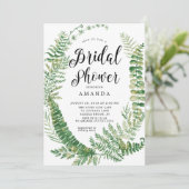 植物シダブライダルシャワーの招待 招待状 (スタンド正面)