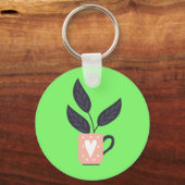 植物シンプルモダンパステル キーホルダー (正面)