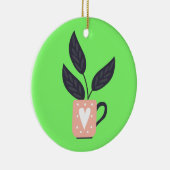 植物シンプルモダンパステル セラミックオーナメント (右)
