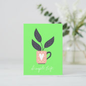 植物シンプルモダンパステル ポストカード (スタンド正面)