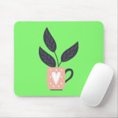 植物シンプルモダンパステル マウスパッド (マウス)