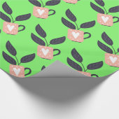 植物シンプルモダンパステル ラッピングペーパー (角)