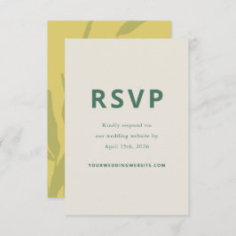 植物スケッチ シトラス ウェディング レスポンス カード