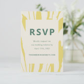 植物スケッチ シトラス ウェディング RSVP カード (スタンド正面)