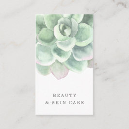 植物セージ緑の水色多肉植物の垂直 名刺