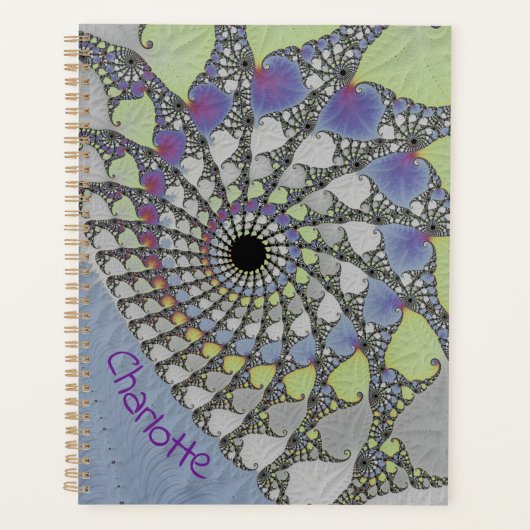 植物テクスチャフラクタル プランナー手帳 (正面)