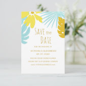 植物トロピカルグリーンウェディング Save the Date 招待状 (スタンド正面)