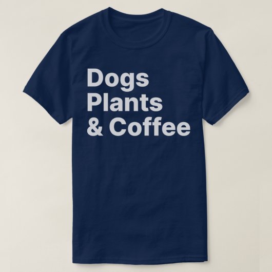 植物ドッグコーヒープラントラバードッグママママママママママコフ Tシャツ (デザイン正面)