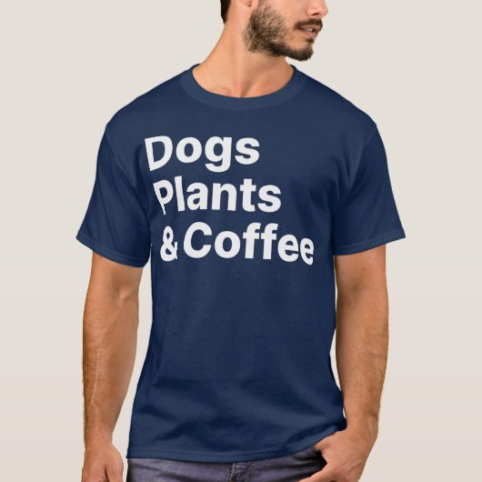 植物ドッグコーヒープラント恋人ドッグマママ Tシャツ (正面)