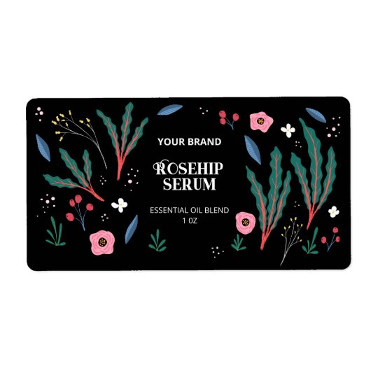 植物ドロッ図解入りの、写真付きのパーボトル製品ラベル ラベル (正面)