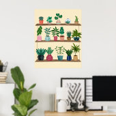 植物ハッピー ポスター (ホームオフィス)
