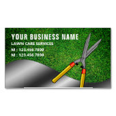 植物バリカンガーデニング造園気にローン マグネット名刺 (正面)