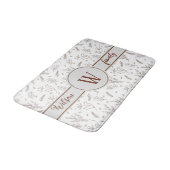 植物パターン5背景色オプション バスマット (アングル)