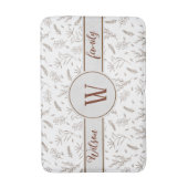 植物パターン5背景色オプション バスマット (正面縦)