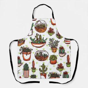 植物パターン エプロン