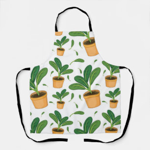 植物パターン エプロン