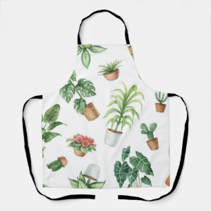 植物パターン エプロン