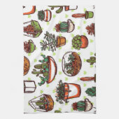 植物パターン キッチンタオル (縦)