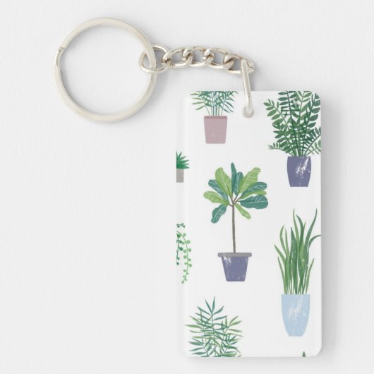 植物パターン キーホルダー (正面)