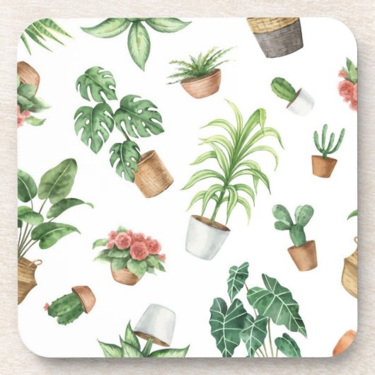 植物パターン コースター (正面)