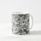 植物パターン コーヒーマグカップ (正面右)