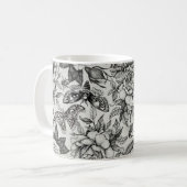 植物パターン コーヒーマグカップ (正面左)