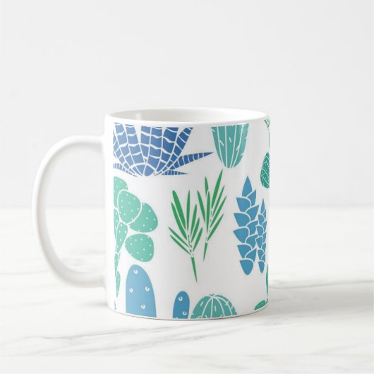 植物パターン コーヒーマグカップ (左)