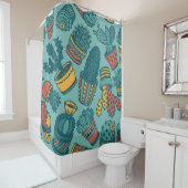 植物パターン シャワーカーテン (インサイチュ)