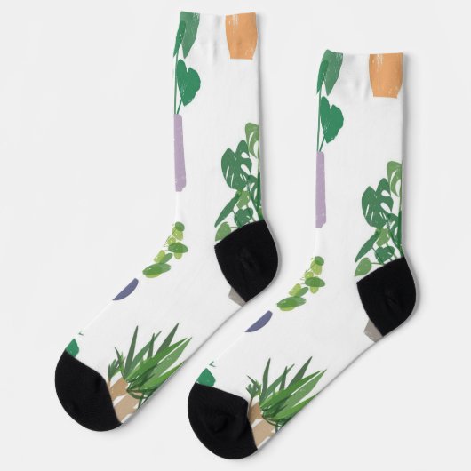 植物パターン ソックス (左)