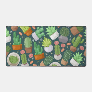 植物パターン デスクマット