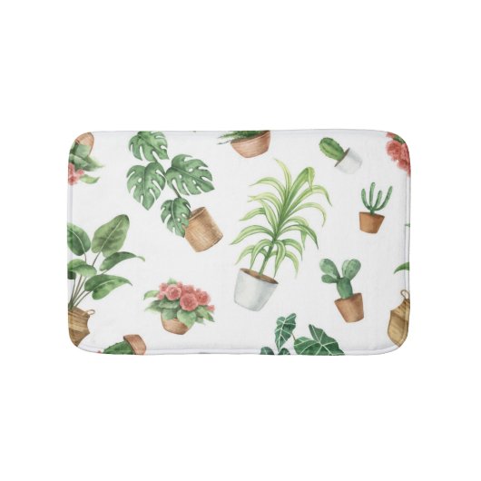 植物パターン バスマット (正面)
