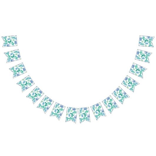 植物パターン バンティングフラッグ (全)