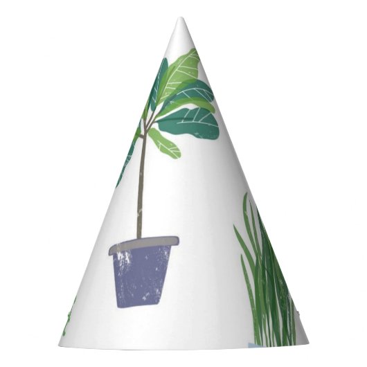 植物パターン パーティーハット (正面)