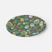 植物パターン ペーパープレート (アングル)