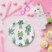 植物パターン ペーパープレート (パーティー)