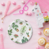 植物パターン ペーパープレート (パーティー)