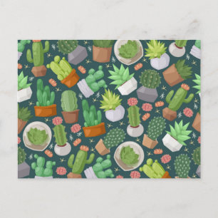 植物パターン ポストカード