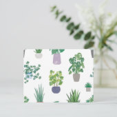 植物パターン ポストカード (スタンド正面)