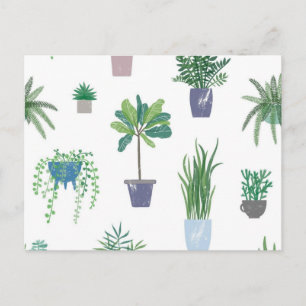 植物パターン ポストカード