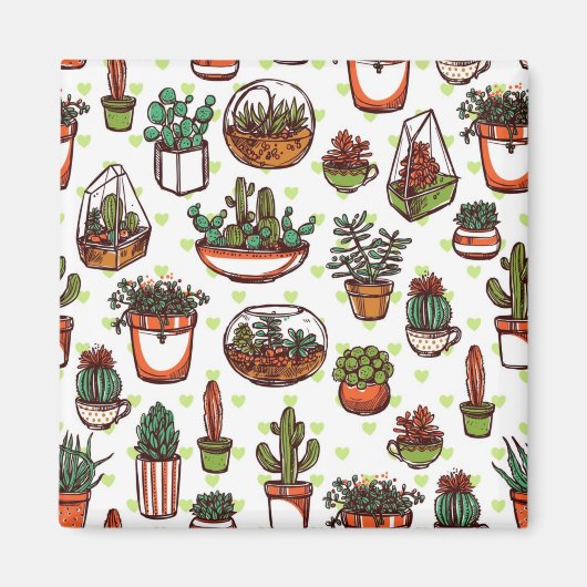 植物パターン マグネット (正面)