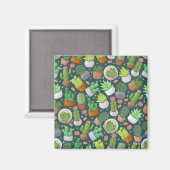 植物パターン マグネット (正面/裏面)