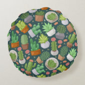 植物パターン ラウンドクッション (裏面)