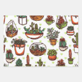 植物パターン ラッピングペーパーシート (正面3)