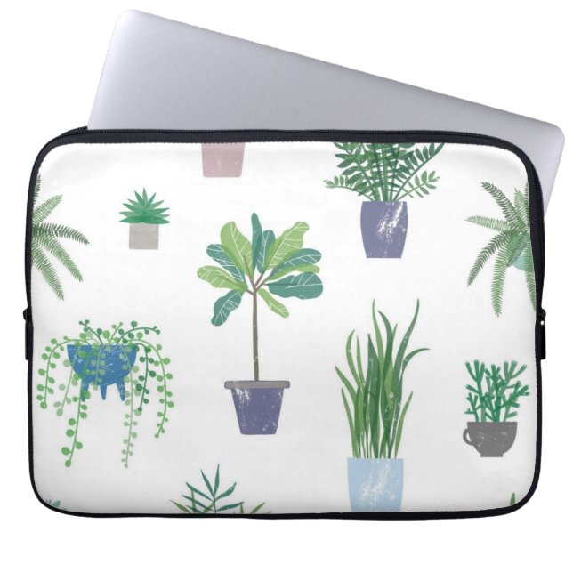 植物パターン ラップトップスリーブ (正面)