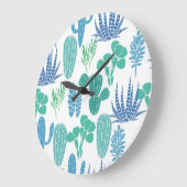 植物パターン ラージ壁時計 (傾斜)