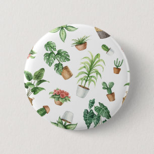 植物パターン 缶バッジ