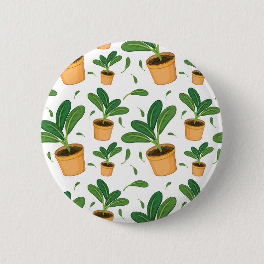 植物パターン 缶バッジ (正面)